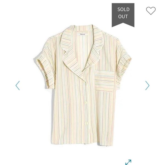 Madewell Other - Madewell Rainbow Stripe Bedtime Pajama TOP Medium